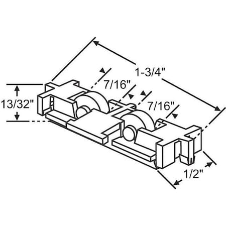 Strybuc ROLLER ASSEMBLY WITH 2 NYLON 52-917